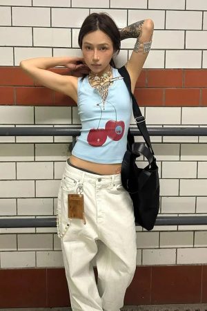 Quick Outfits, Modest Fashion Outfits Ideas Y2K Cherry Top