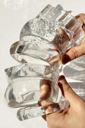 Quick Outfits, Modest Fashion Outfits Ideas Y2K Clear Resin Bracelet