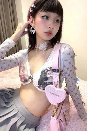 Quick Outfits, Modest Fashion Outfits Ideas Y2K Coquette Barbie Crop Top