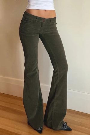 Quick Outfits, Modest Fashion Outfits Ideas Y2K Corduroy Pants