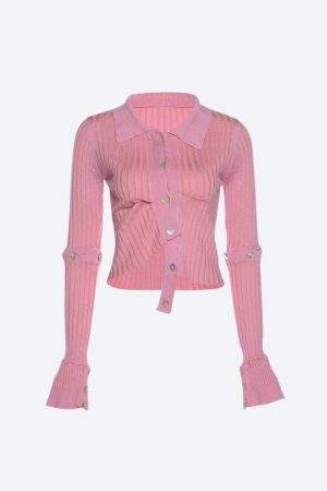 Quick Outfits, Modest Fashion Outfits Ideas Y2K Detachable Sleeves Crop Cardigan