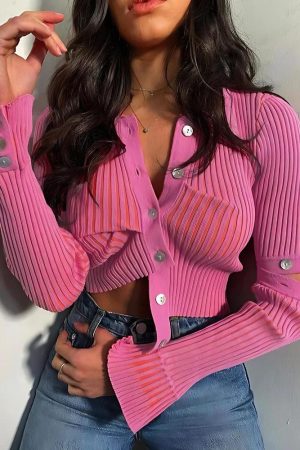 Quick Outfits, Modest Fashion Outfits Ideas Y2K Detachable Sleeves Crop Cardigan