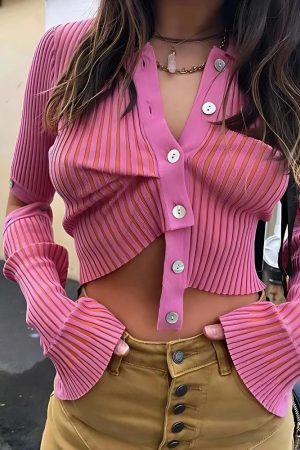 Quick Outfits, Modest Fashion Outfits Ideas Y2K Detachable Sleeves Crop Cardigan