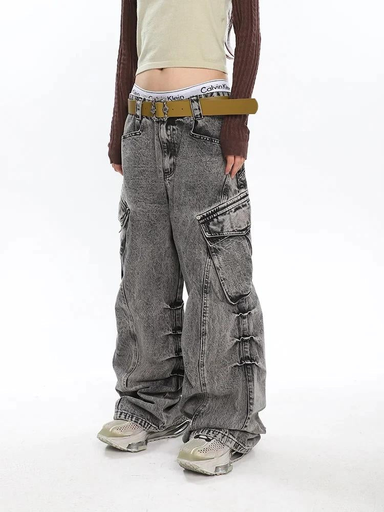 Quick Outfits, Modest Fashion Outfits Ideas Y2K Distressed Big Pockets Cargo Jeans Quick Outfits, Modest Fashion Outfits Ideas Y2K Distressed Big Pockets Cargo Jeans