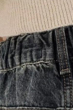 Quick Outfits, Modest Fashion Outfits Ideas Y2K Distressed Pocket Wide Leg Jeans