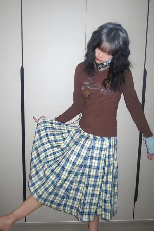 Quick Outfits, Modest Fashion Outfits Ideas Y2K Dolphin Turtleneck Top