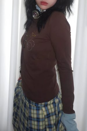 Quick Outfits, Modest Fashion Outfits Ideas Y2K Dolphin Turtleneck Top