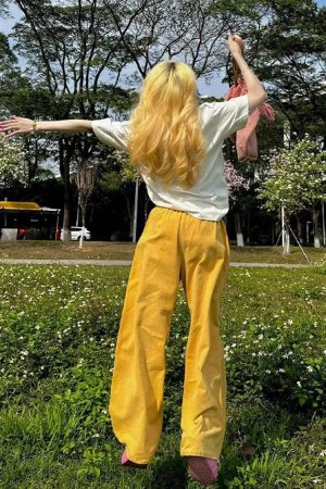 Quick Outfits, Modest Fashion Outfits Ideas Y2K Embroidered Wide Leg Pants