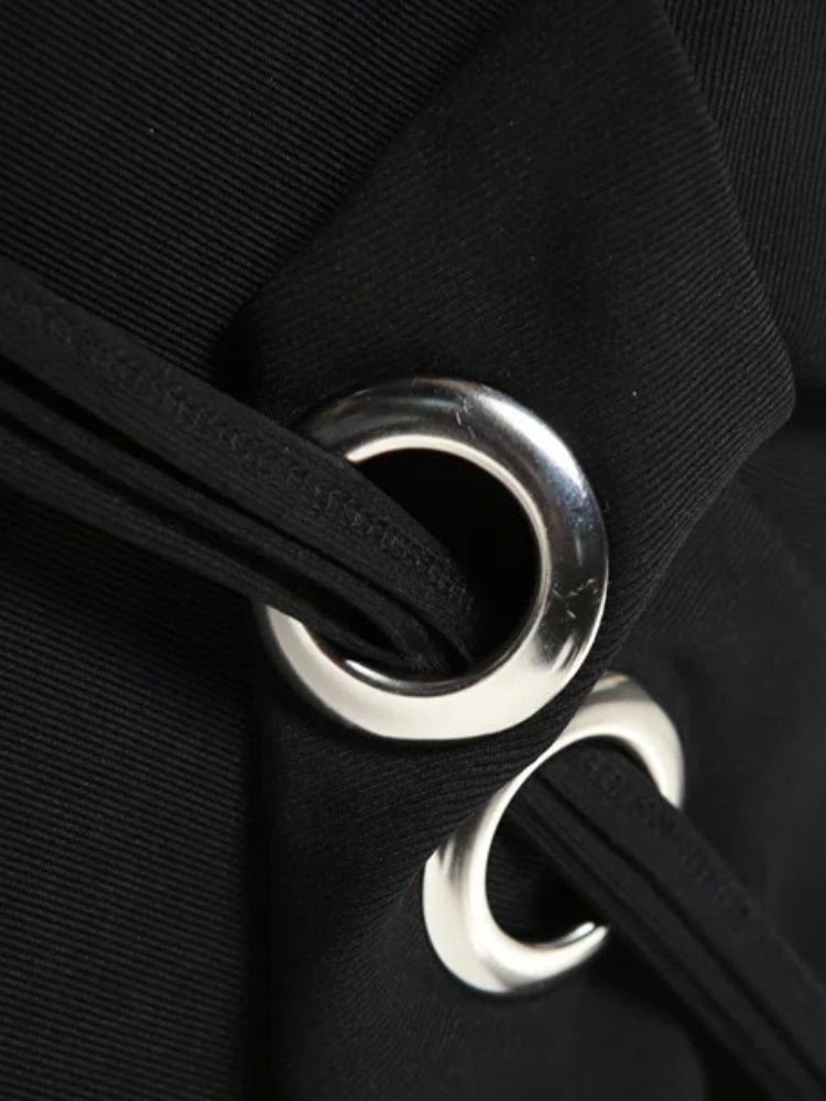 Quick Outfits, Modest Fashion Outfits Ideas Y2K Eyelets Halter Neck Top Quick Outfits, Modest Fashion Outfits Ideas Y2K Eyelets Halter Neck Top