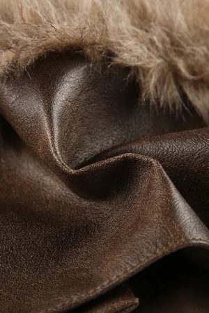 Quick Outfits, Modest Fashion Outfits Ideas Y2K Faux Fur Mini Skirt