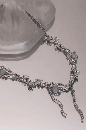 Quick Outfits, Modest Fashion Outfits Ideas Y2K Flowers Beaded Chain Necklace