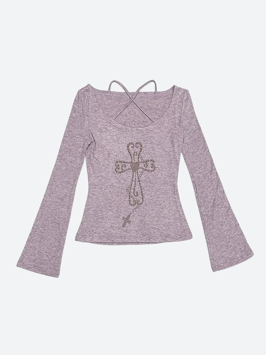 Quick Outfits, Modest Fashion Outfits Ideas Y2K Golden Cross Top Quick Outfits, Modest Fashion Outfits Ideas Y2K Golden Cross Top