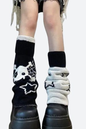 Quick Outfits, Modest Fashion Outfits Ideas Y2K Grunge Reversible Leg Warmers