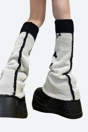 Quick Outfits, Modest Fashion Outfits Ideas Y2K Grunge Reversible Leg Warmers
