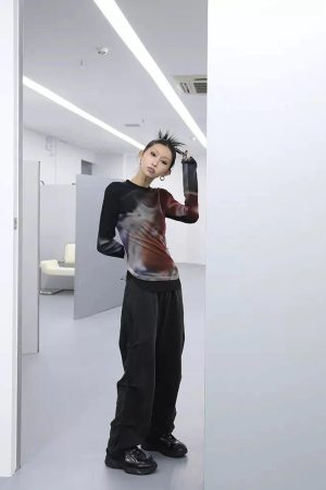 Quick Outfits, Modest Fashion Outfits Ideas Y2K Grunge Tie Dye Top