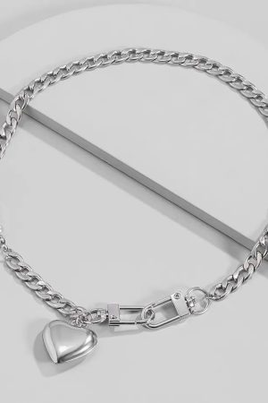 Quick Outfits, Modest Fashion Outfits Ideas Y2K Heart Chain Beaded Necklace