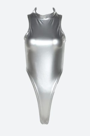 Quick Outfits, Modest Fashion Outfits Ideas Y2K High Neck Zip-Up Bodysuit