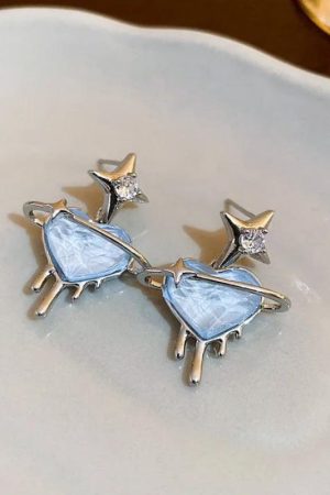 Quick Outfits, Modest Fashion Outfits Ideas Y2K Melting Heart Earrings