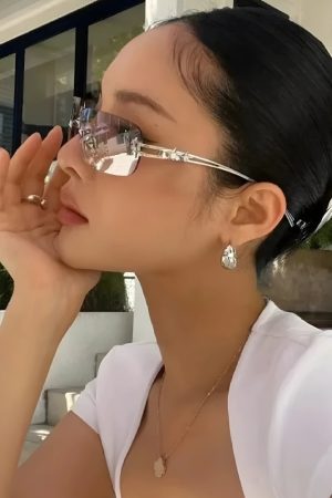 Quick Outfits, Modest Fashion Outfits Ideas Y2K No Frame Sunglasses