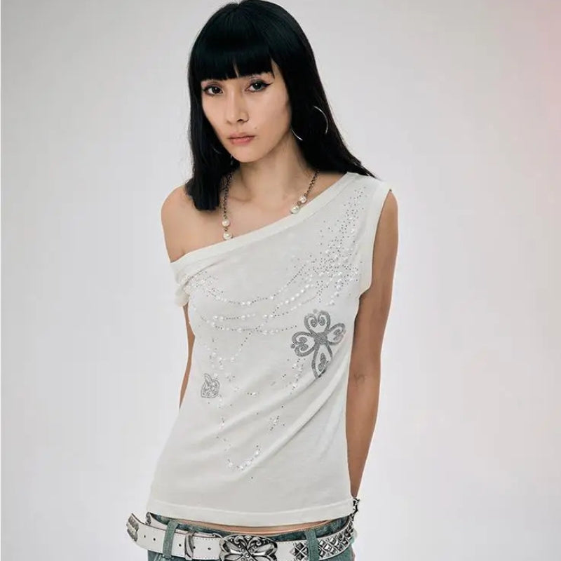 Quick Outfits, Modest Fashion Outfits Ideas Y2K One Shoulder Top Quick Outfits, Modest Fashion Outfits Ideas Y2K One Shoulder Top