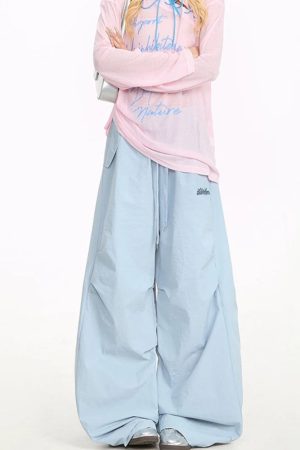 Quick Outfits, Modest Fashion Outfits Ideas Y2K Parachute Pants