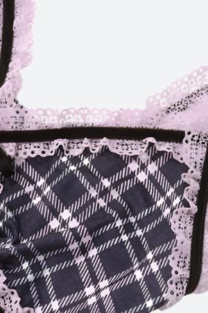 Quick Outfits, Modest Fashion Outfits Ideas Y2K Plaid Cami Top