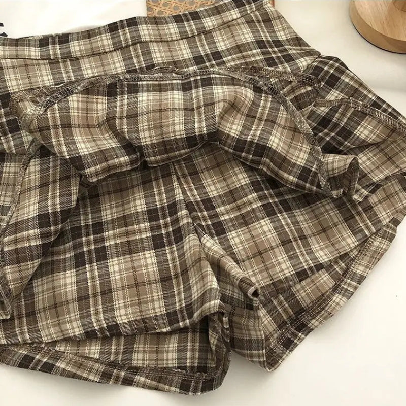 Quick Outfits, Modest Fashion Outfits Ideas Y2K Plaid Mini Skort Quick Outfits, Modest Fashion Outfits Ideas Y2K Plaid Mini Skort