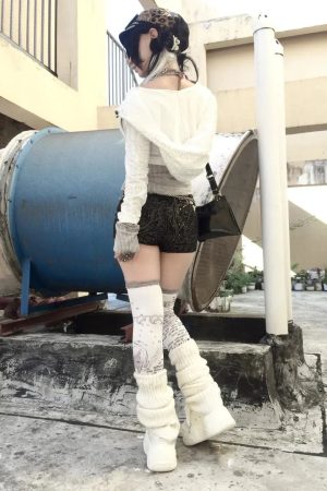 Quick Outfits, Modest Fashion Outfits Ideas Y2K Rhinestone Layered Cardigan