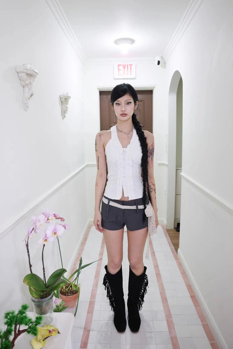 Quick Outfits, Modest Fashion Outfits Ideas Y2K Ruffle Top Quick Outfits, Modest Fashion Outfits Ideas Y2K Ruffle Top