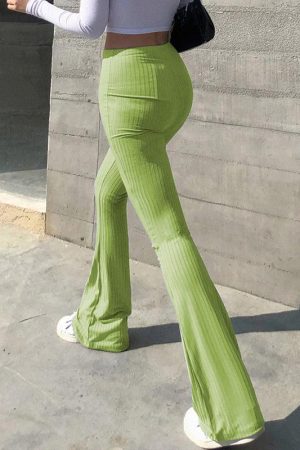 Quick Outfits, Modest Fashion Outfits Ideas Y2K Slim Fit Flared Pants