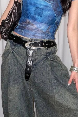Quick Outfits, Modest Fashion Outfits Ideas Y2K Star Buckle Belt