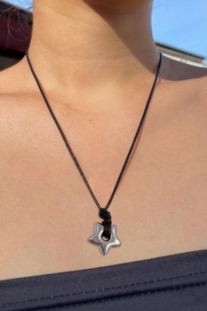 Quick Outfits, Modest Fashion Outfits Ideas Y2K Star Cord Necklace