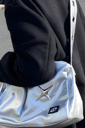Quick Outfits, Modest Fashion Outfits Ideas Y2K Star Faux Leather Bag
