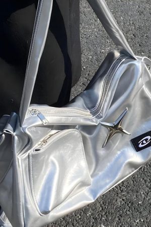 Quick Outfits, Modest Fashion Outfits Ideas Y2K Star Faux Leather Bag