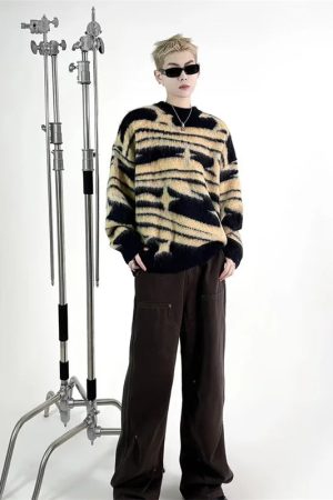 Quick Outfits, Modest Fashion Outfits Ideas Y2K Star Fluffy Sweater