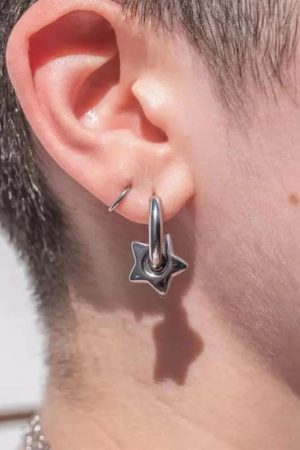 Quick Outfits, Modest Fashion Outfits Ideas Y2K Star Heart Hoop Earrings