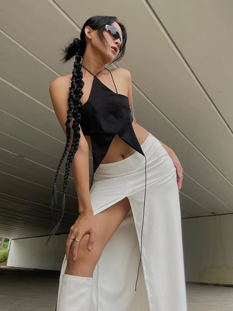 Quick Outfits, Modest Fashion Outfits Ideas Y2k Star Lace Up Backless Top Quick Outfits, Modest Fashion Outfits Ideas Y2k Star Lace Up Backless Top