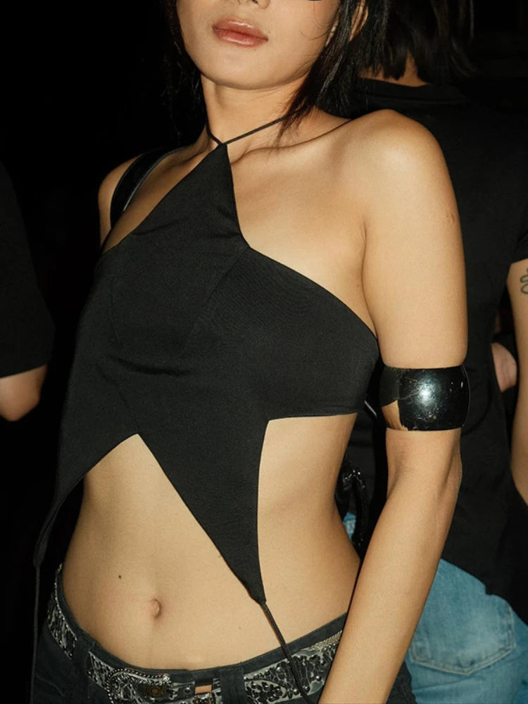 Quick Outfits, Modest Fashion Outfits Ideas Y2k Star Lace Up Backless Top Quick Outfits, Modest Fashion Outfits Ideas Y2k Star Lace Up Backless Top