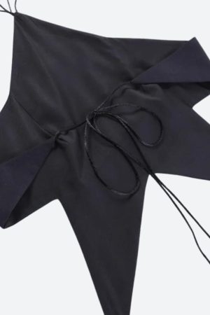 Quick Outfits, Modest Fashion Outfits Ideas Y2k Star Lace Up Backless Top