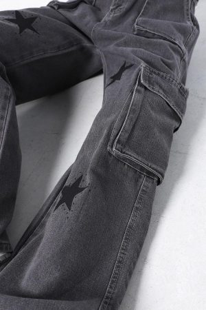 Quick Outfits, Modest Fashion Outfits Ideas Y2K Star Printed Cargo Pants