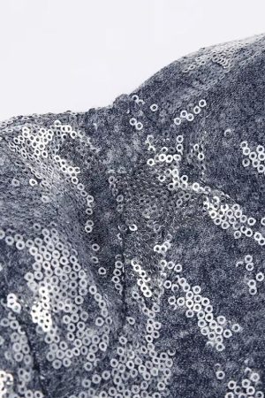 Quick Outfits, Modest Fashion Outfits Ideas Y2K Star Sequined Crop Top