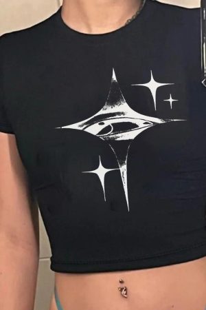 Quick Outfits, Modest Fashion Outfits Ideas Y2K Twinkle Star Tee