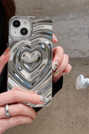 Quick Outfits, Modest Fashion Outfits Ideas Y2k Wavy Heart iPhone Case