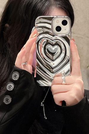 Quick Outfits, Modest Fashion Outfits Ideas Y2k Wavy Heart iPhone Case