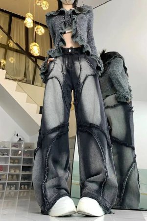 Quick Outfits, Modest Fashion Outfits Ideas Y2K Wide Leg Jeans