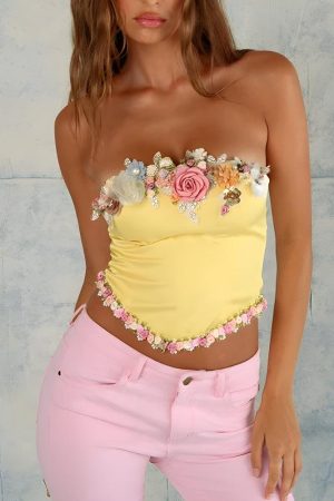 Quick Outfits, Modest Fashion Outfits Ideas Yellow Corset Top