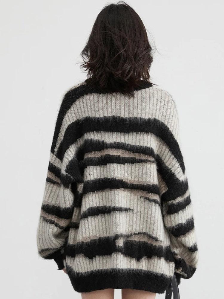 Quick Outfits, Modest Fashion Outfits Ideas Zebra Knitted Sweater Quick Outfits, Modest Fashion Outfits Ideas Zebra Knitted Sweater
