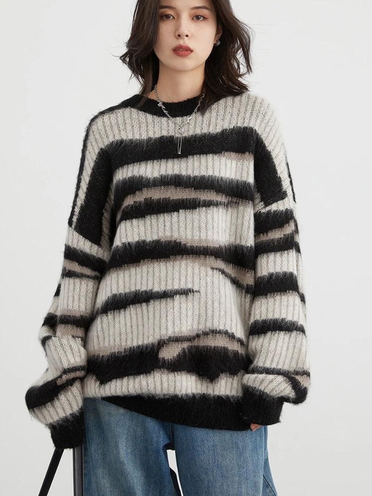 Quick Outfits, Modest Fashion Outfits Ideas Zebra Knitted Sweater Quick Outfits, Modest Fashion Outfits Ideas Zebra Knitted Sweater