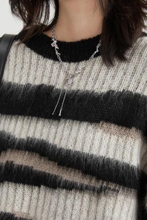 Quick Outfits, Modest Fashion Outfits Ideas Zebra Knitted Sweater