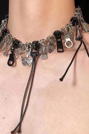 Quick Outfits, Modest Fashion Outfits Ideas Zipper Chain Necklace